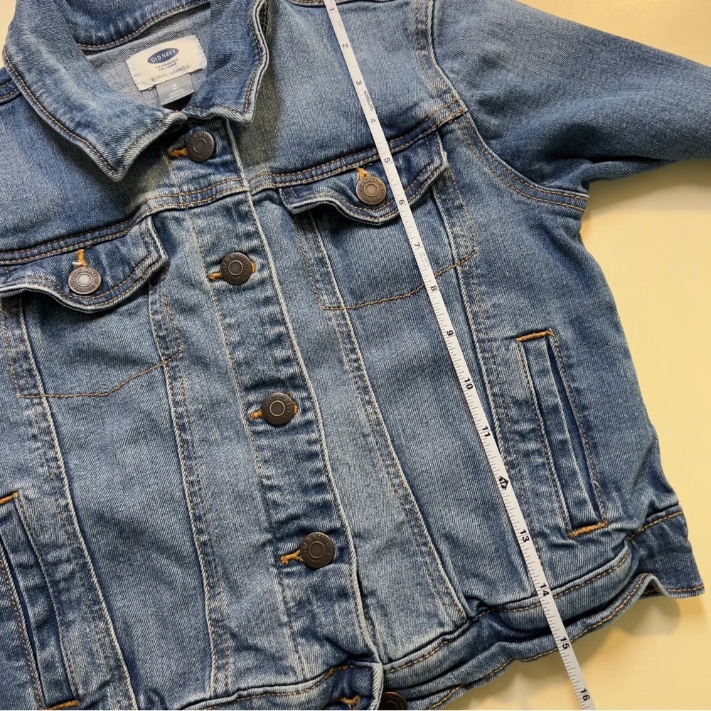 Old Navy Children Med Wash Blue Denim Stretch Cotton Blend Jean Jacket Size M/8